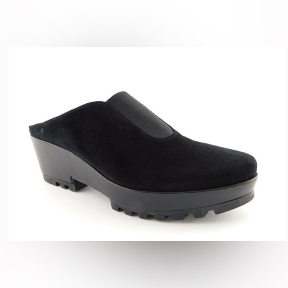 Donald J Pliner Rasha Suede Leather Platform Mules Black Mules Size 7M Slip On - Picture 1 of 16